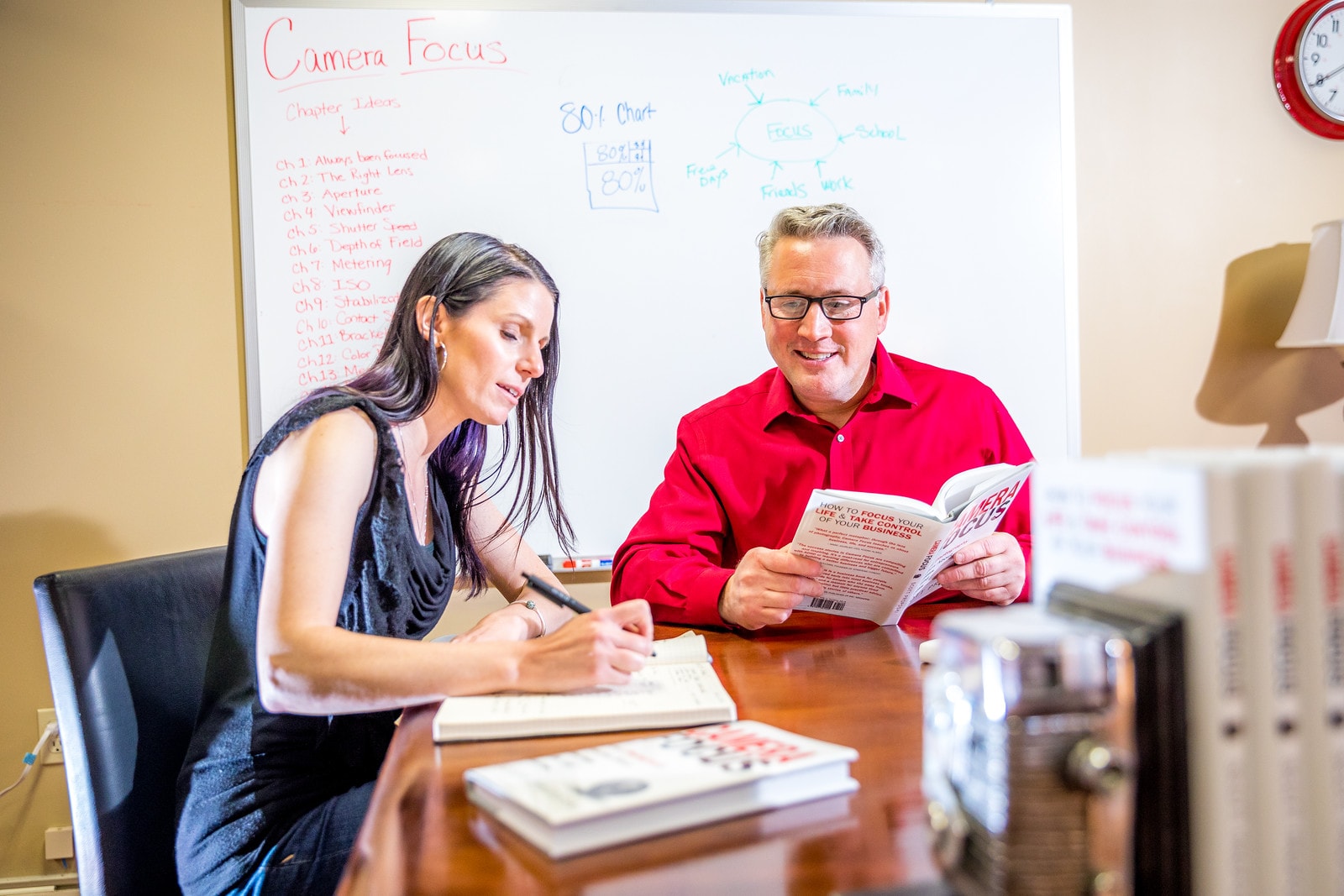 Scott Proposki in a strategy session with a photographer